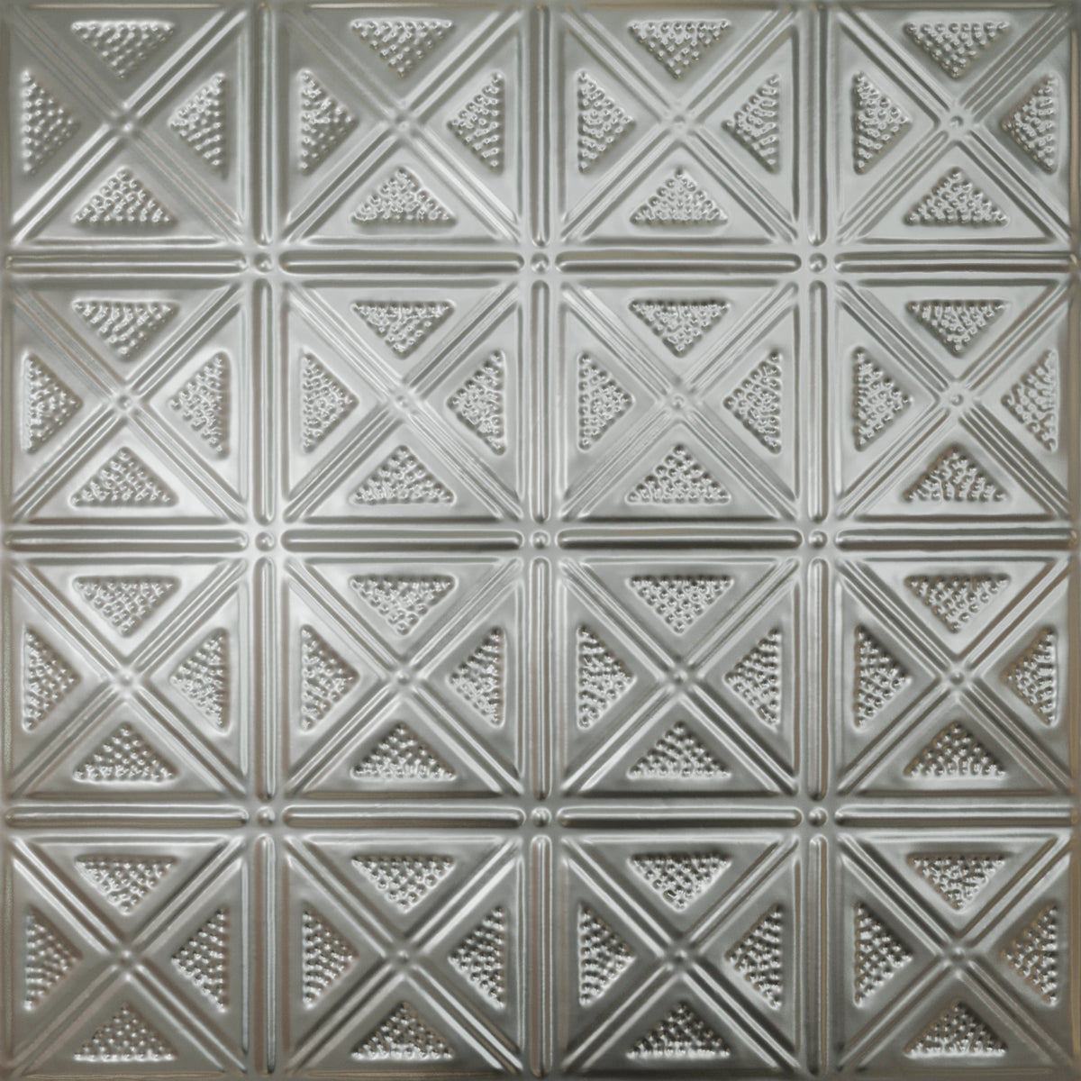 Pattern 131 Sixteen Diamonds tin ceiling tile — Silver finish