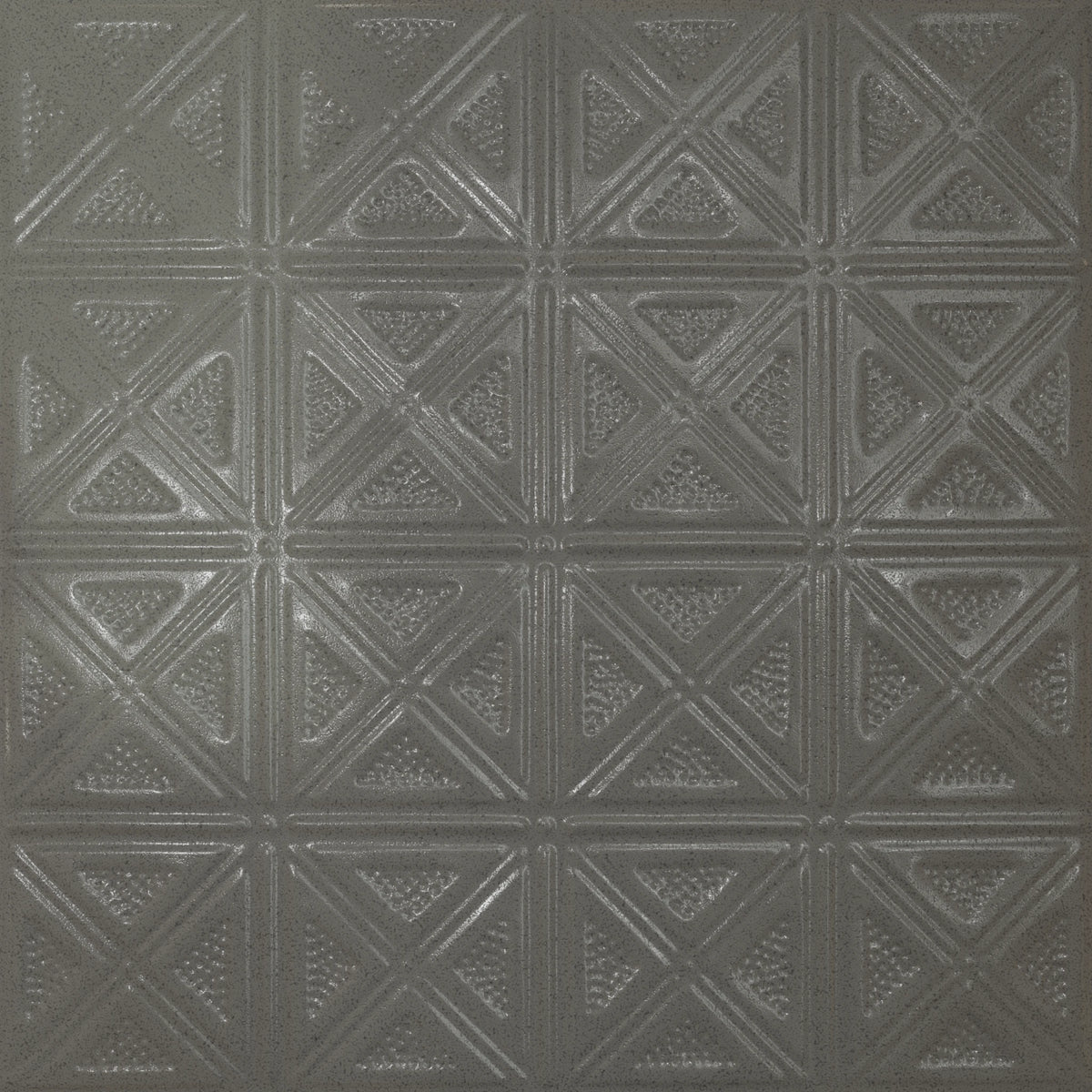 Pattern 131 Sixteen Diamonds tin ceiling tile — Steel Vein finish