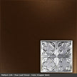 Pattern 134 Four Leaf Clover tin ceiling tile — Copper Vein finish