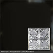 Pattern 134 Four Leaf Clover tin ceiling tile — Mirror Black finish
