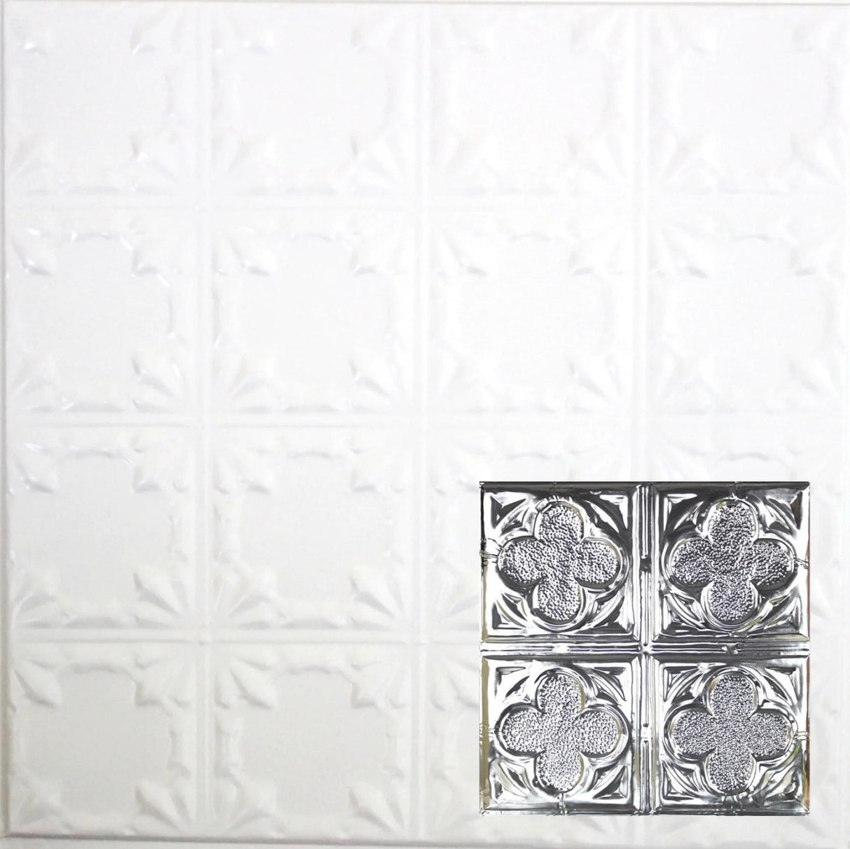 Tin Ceiling Tiles | Pattern 134 | Four Leaf Clover