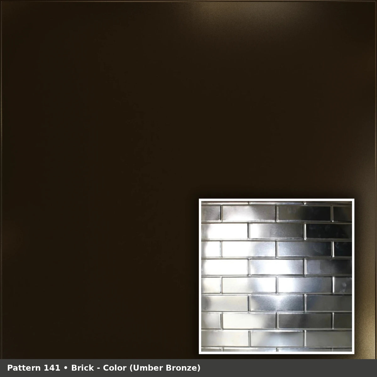 Pattern 141 Brick tin ceiling tile — Umber Bronze finish