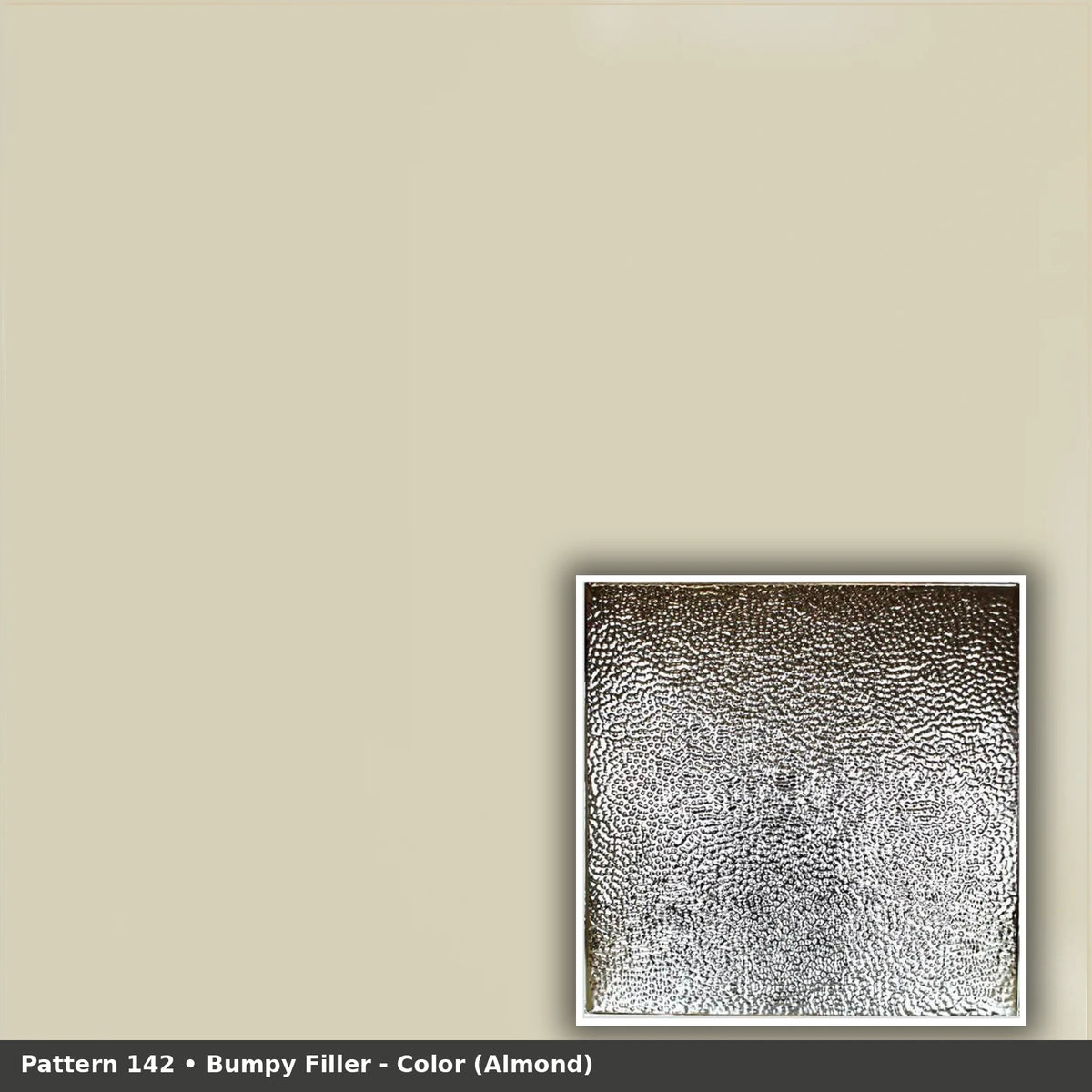 Pattern 142 Bumpy Filler tin ceiling tile — Almond finish