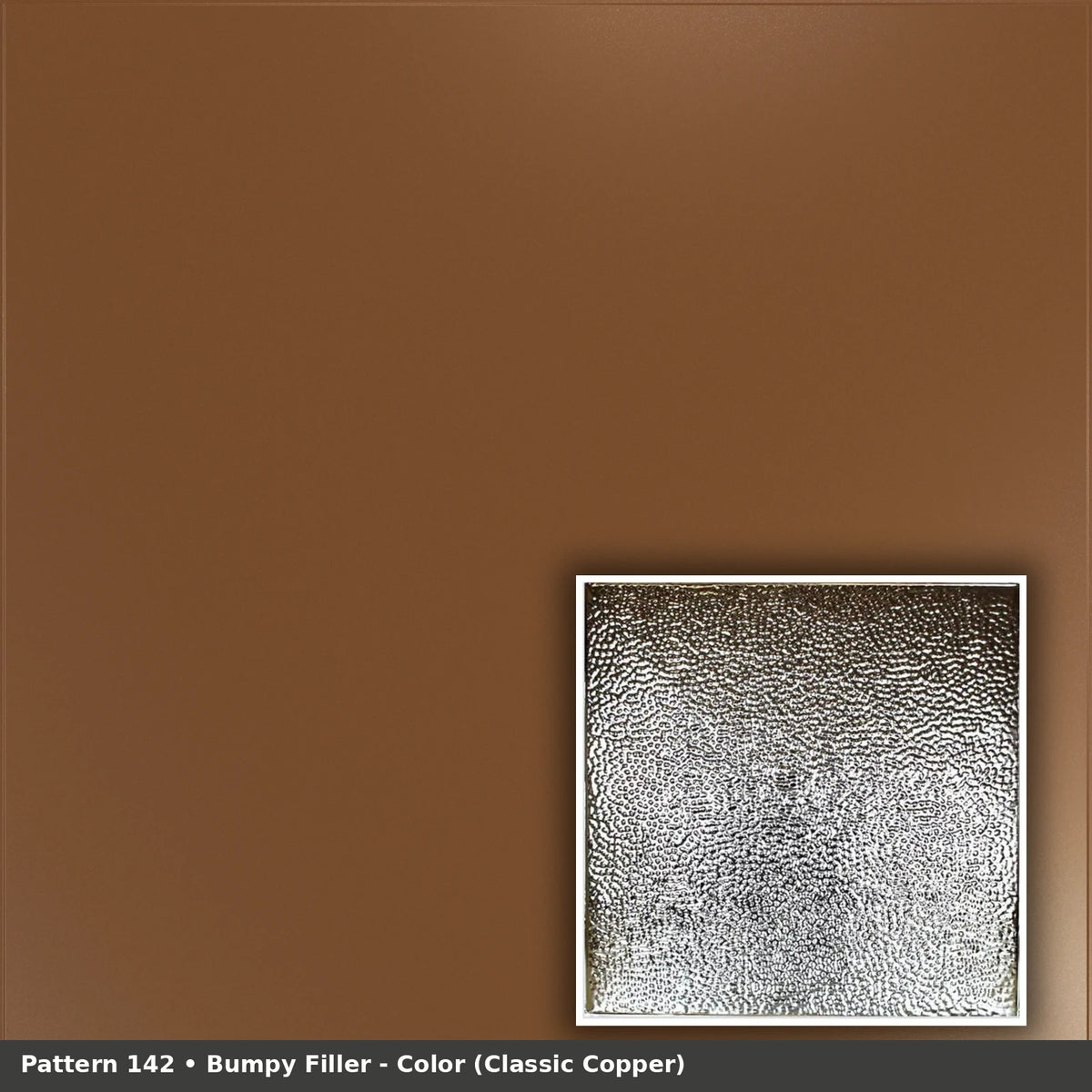 Pattern 142 Bumpy Filler tin ceiling tile — Classic Copper finish