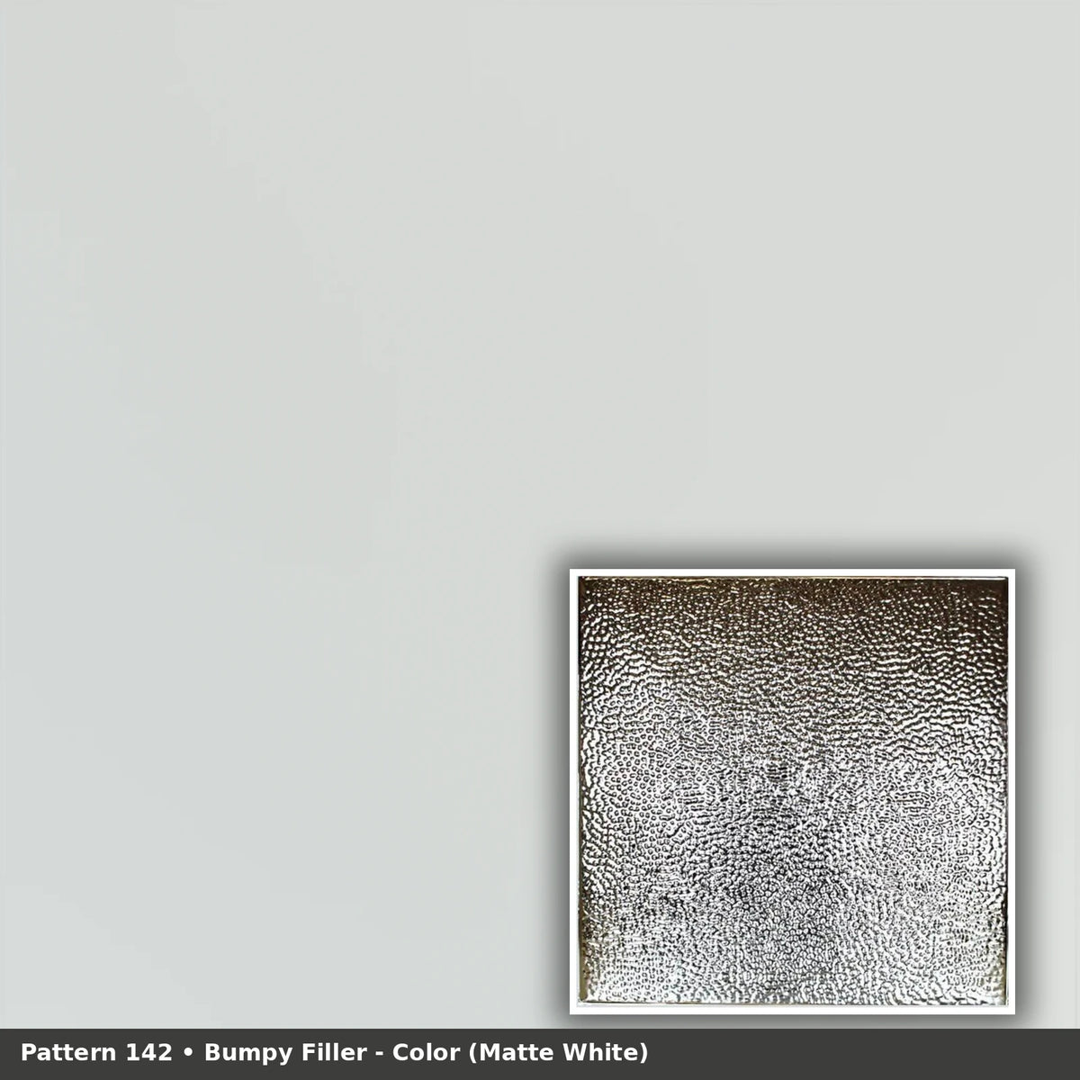 Pattern 142 Bumpy Filler tin ceiling tile — Matte White finish