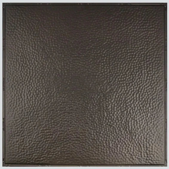 Pattern 142 Bumpy Filler tin ceiling tile — Oil-Rubbed Bronze finish