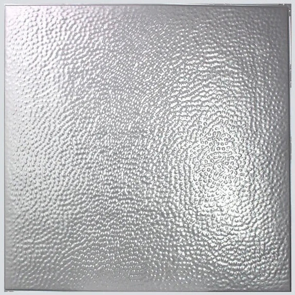 Pattern 142 Bumpy Filler tin ceiling tile — Silver finish