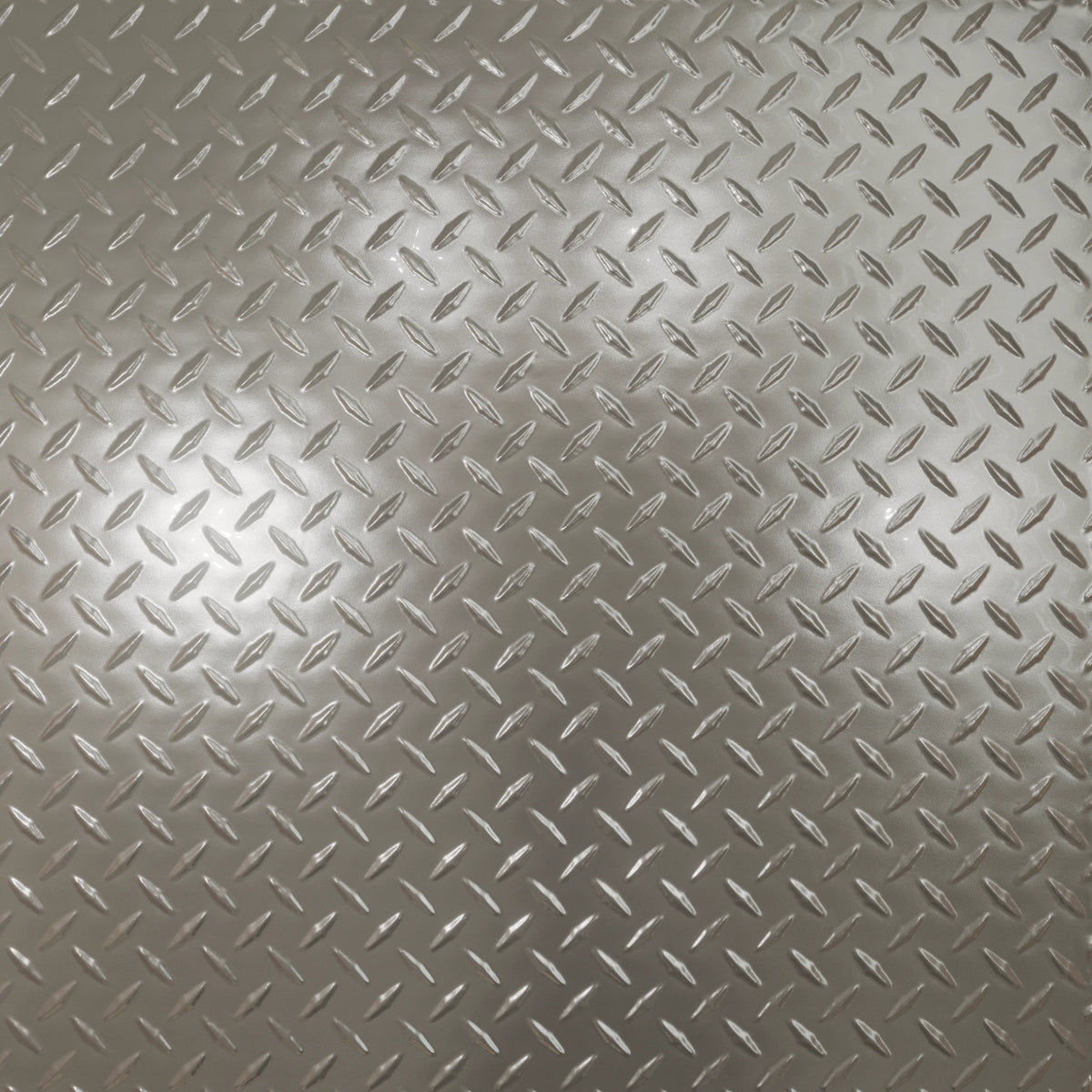 Pattern 144 Diamond Plate tin ceiling tile — Aluminum finish