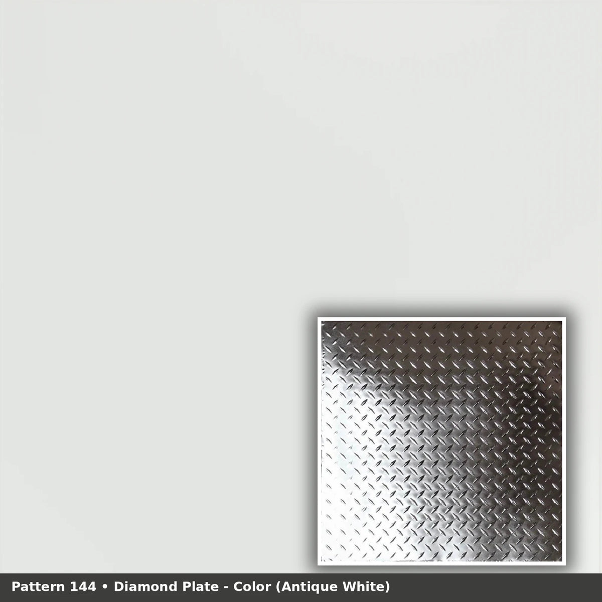 Pattern 144 Diamond Plate tin ceiling tile — Antique White finish