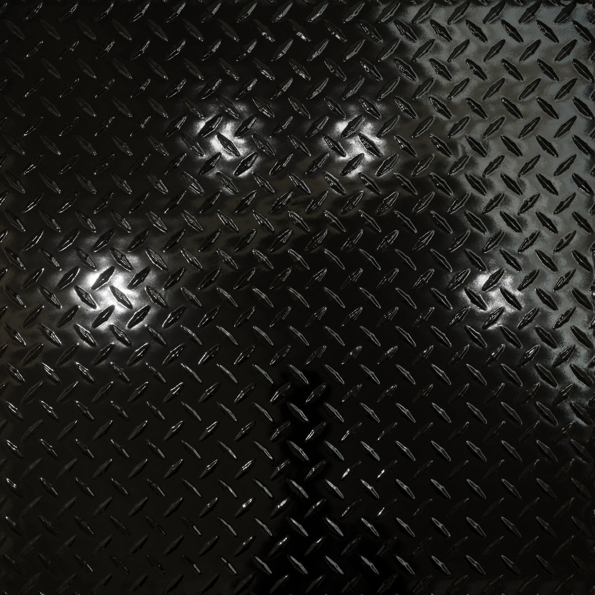 Pattern 144 Diamond Plate tin ceiling tile — Mirror Black finish