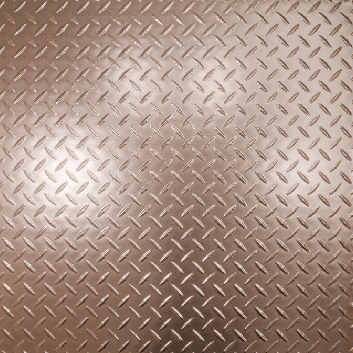 Pattern 144 Diamond Plate tin ceiling tile — Penny Pearl finish