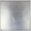 Pattern 144 Diamond Plate tin ceiling tile — Silver finish