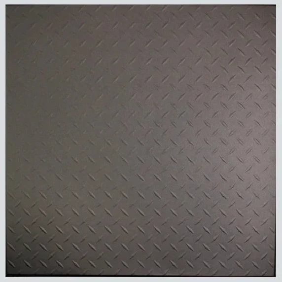 Pattern 144 Diamond Plate tin ceiling tile — Umber Bronze finish