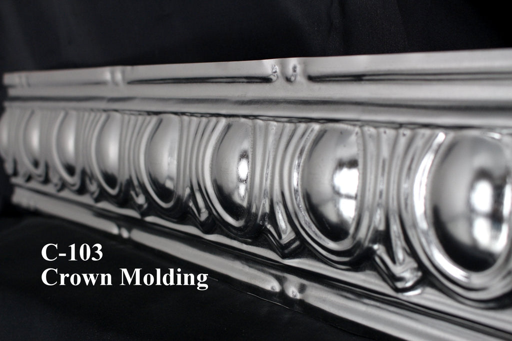 Crown Molding | Pattern C103 | Antique Clear - Wall & Ceiling Tiles - Metal Ceiling Express