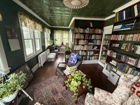 Interior with a 12-inch repeat tin ceiling