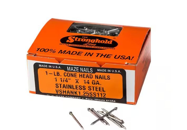 Cone Head Nails | 1 lb. Box - Metal Ceiling Express
