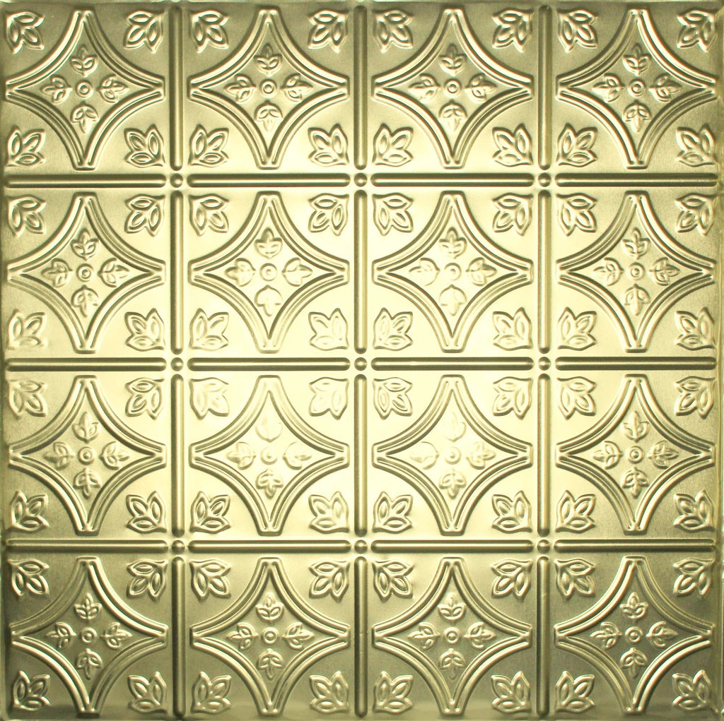 Metal Ceiling Tiles | Pattern 103 | FleurDeLis 6in - Antique Clear - Metal Ceiling Express