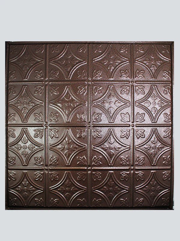 Metal Ceiling Tiles | Pattern 103 | FleurDeLis 6in - Penny Vein - Metal Ceiling Express