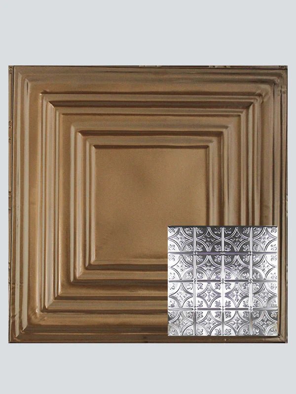 Metal Ceiling Tiles | Pattern 103 | FleurDeLis 6in - U.S. Bronze - Metal Ceiling Express