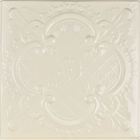 Metal Ceiling Tiles | Pattern 104 | Elegant Clover - Cream - Metal Ceiling Express