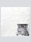 Metal Ceiling Tiles | Pattern 104 | Elegant Clover - Gloss White - Metal Ceiling Express