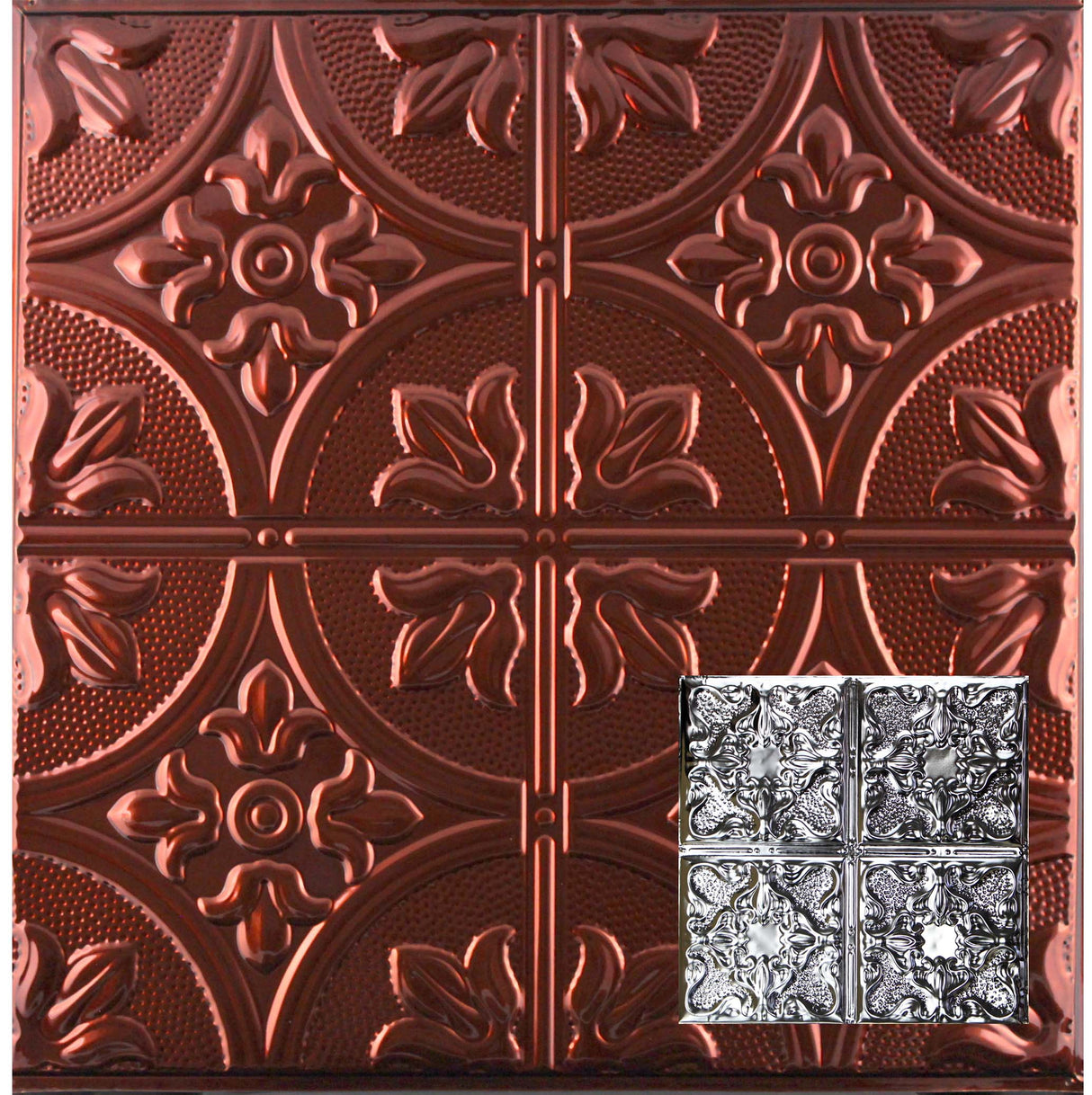 Metal Ceiling Tiles | Pattern 105 | Vintage Gothic - Antique Bronze - Metal Ceiling Express