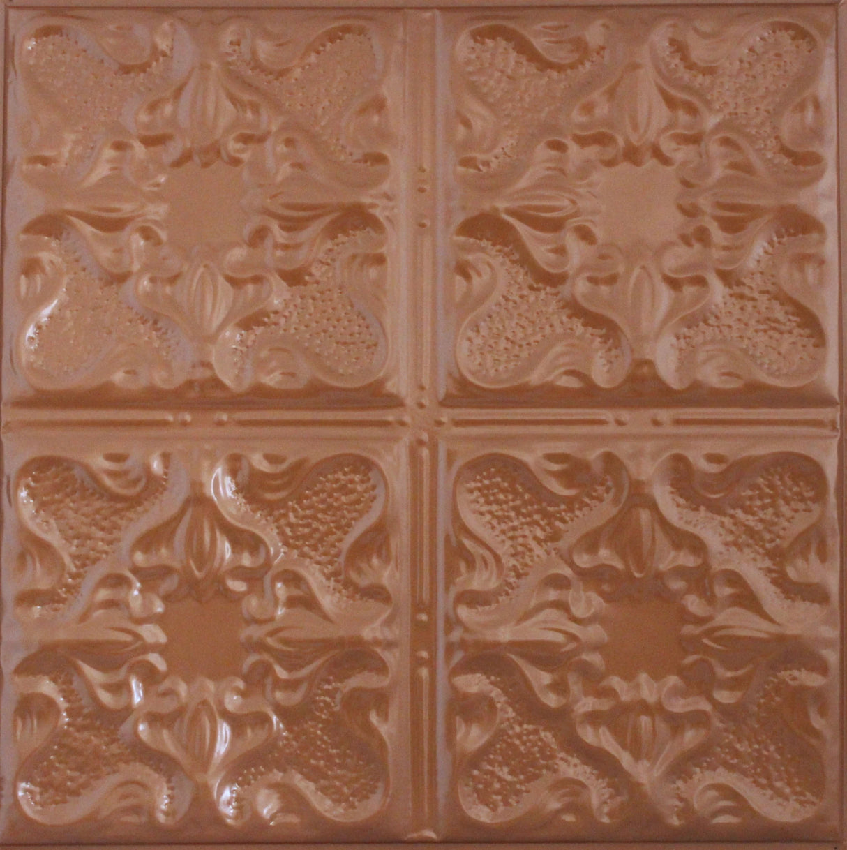 Metal Ceiling Tiles | Pattern 105 | Vintage Gothic - Classic Copper - Metal Ceiling Express