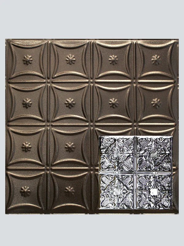 Metal Ceiling Tiles | Pattern 105 | Vintage Gothic - Copper Vein - Metal Ceiling Express