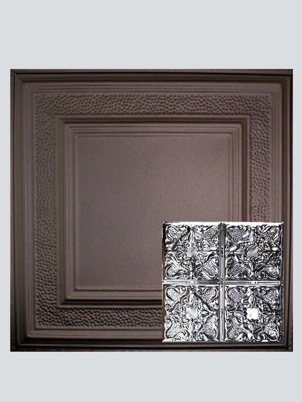 Metal Ceiling Tiles | Pattern 105 | Vintage Gothic - Oil-Rubbed Bronze - Metal Ceiling Express