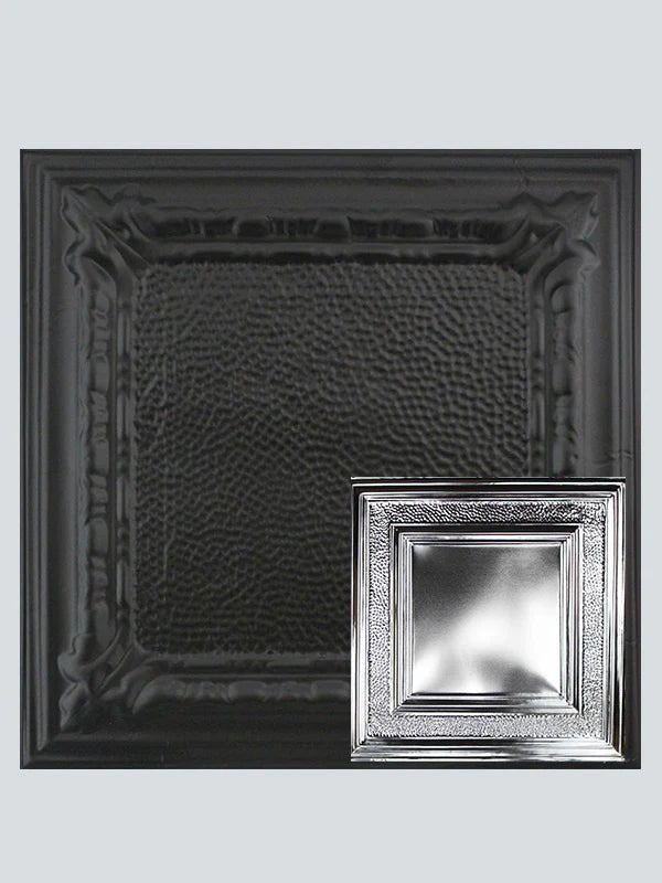 Metal Ceiling Tiles | Pattern 106 | Eccentric Mirror - Matte Black - Metal Ceiling Express