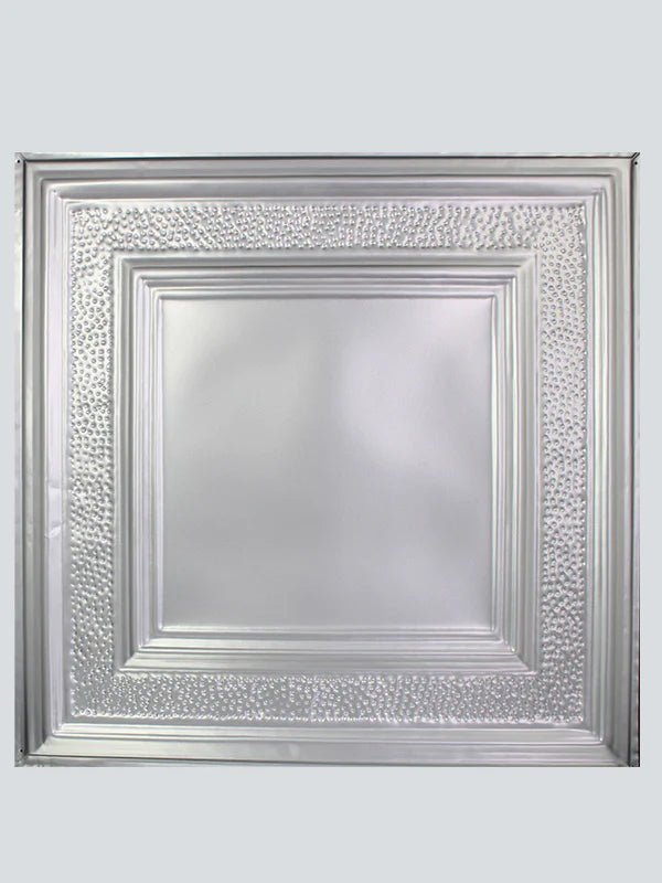 Metal Ceiling Tiles | Pattern 106 | Eccentric Mirror - Silver - Metal Ceiling Express