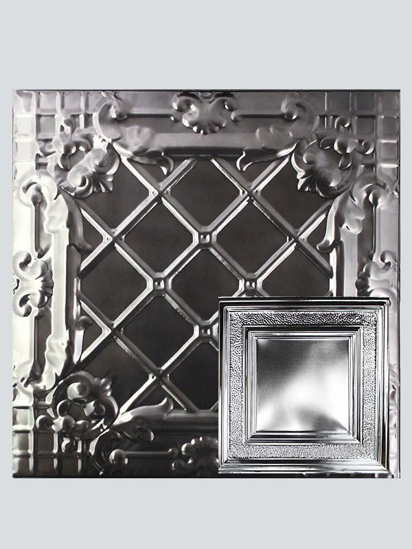 Metal Ceiling Tiles | Pattern 106 | Eccentric Mirror - Smoke - Metal Ceiling Express