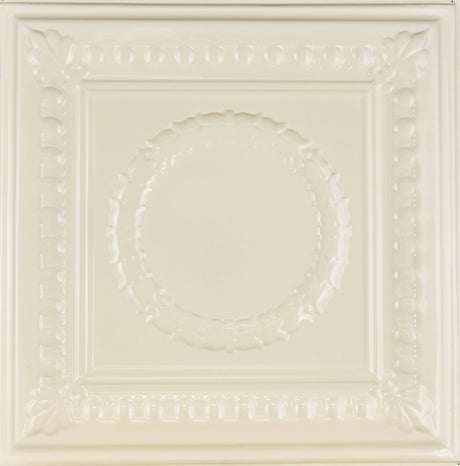 Metal Ceiling Tiles | Pattern 107 | Circular Heritage - Cream - Metal Ceiling Express