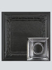 Metal Ceiling Tiles | Pattern 107 | Circular Heritage - Matte Black - Metal Ceiling Express