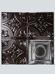 Metal Ceiling Tiles | Pattern 107 | Circular Heritage - Mirror Black - Metal Ceiling Express
