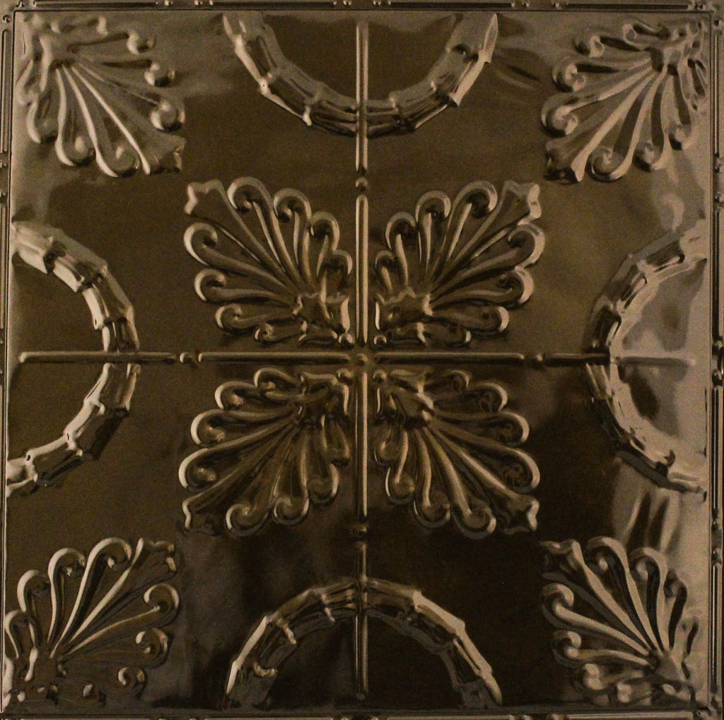 Metal Ceiling Tiles | Pattern 108 | Oak Leaf - Bronze Burst - Metal Ceiling Express