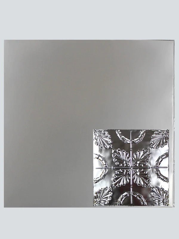 Metal Ceiling Tiles | Pattern 108 | Oak Leaf - Gun Metal Grey - Metal Ceiling Express