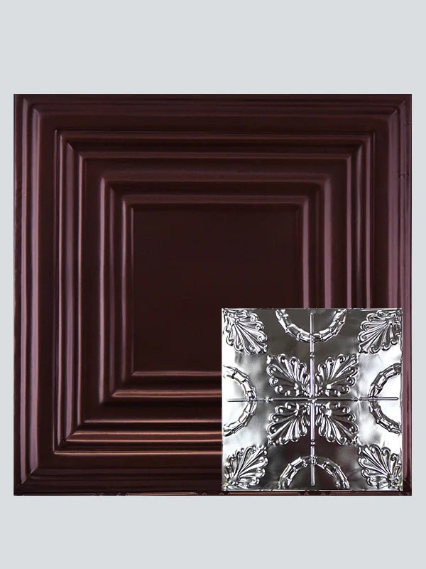 Metal Ceiling Tiles | Pattern 108 | Oak Leaf - Maple Bronze - Metal Ceiling Express