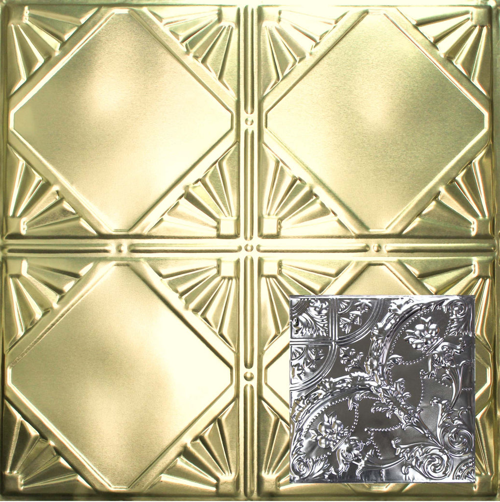 Metal Ceiling Tiles | Pattern 109 | Gothic Medallion - Antique Clear - Metal Ceiling Express