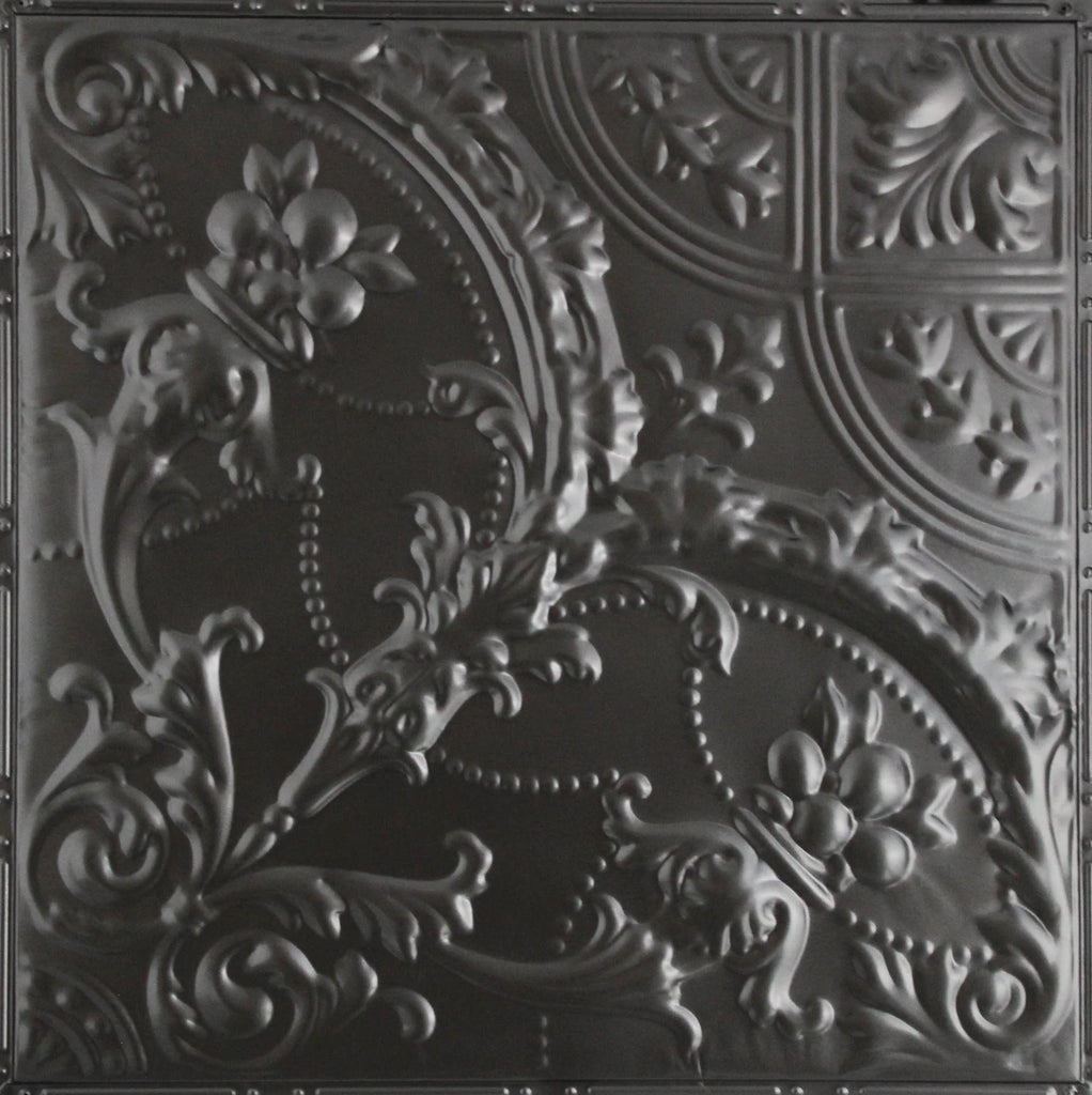 Metal Ceiling Tiles | Pattern 109 | Gothic Medallion - Argento - Metal Ceiling Express