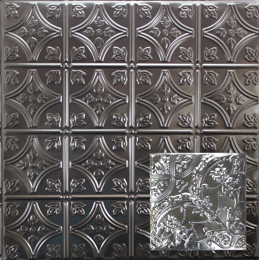 Metal Ceiling Tiles | Pattern 109 | Gothic Medallion - Candy Haze Black - Metal Ceiling Express