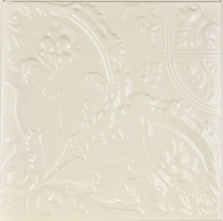 Metal Ceiling Tiles | Pattern 109 | Gothic Medallion - Cream - Metal Ceiling Express