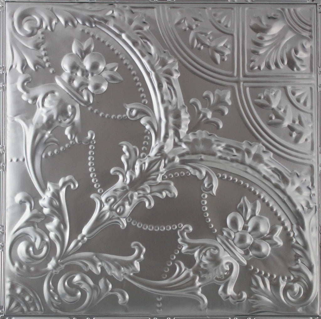 Metal Ceiling Tiles | Pattern 109 | Gothic Medallion - Gun Metal Grey - Metal Ceiling Express