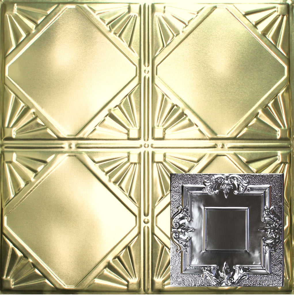 Metal Ceiling Tiles | Pattern 110 | Victorian Mirror - Antique Clear - Metal Ceiling Express