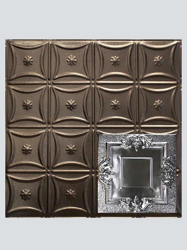 Metal Ceiling Tiles | Pattern 110 | Victorian Mirror - Copper Vein - Metal Ceiling Express