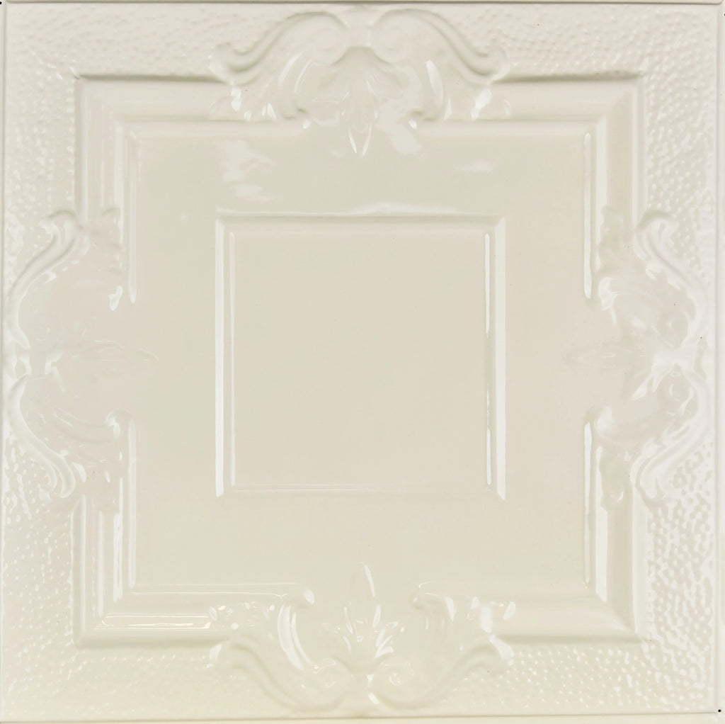 Metal Ceiling Tiles | Pattern 110 | Victorian Mirror - Cream - Metal Ceiling Express