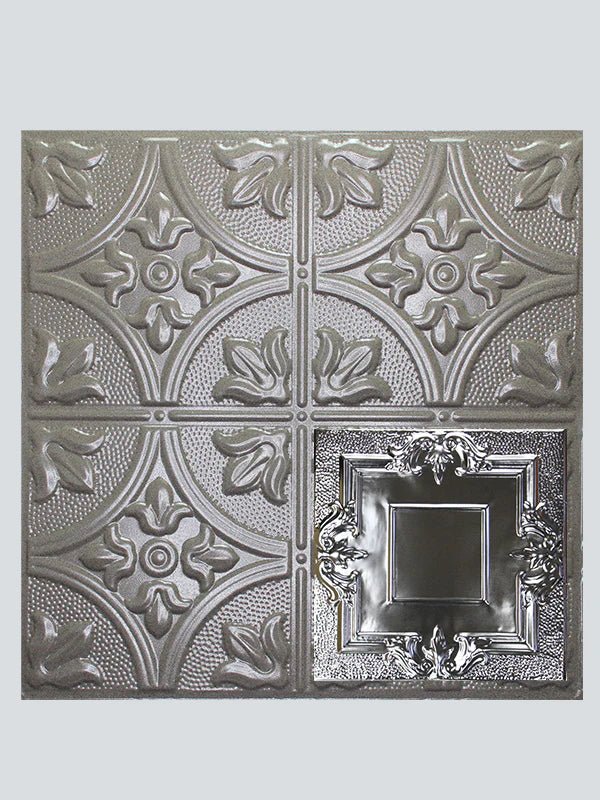Metal Ceiling Tiles | Pattern 110 | Victorian Mirror - Driftwood - Metal Ceiling Express