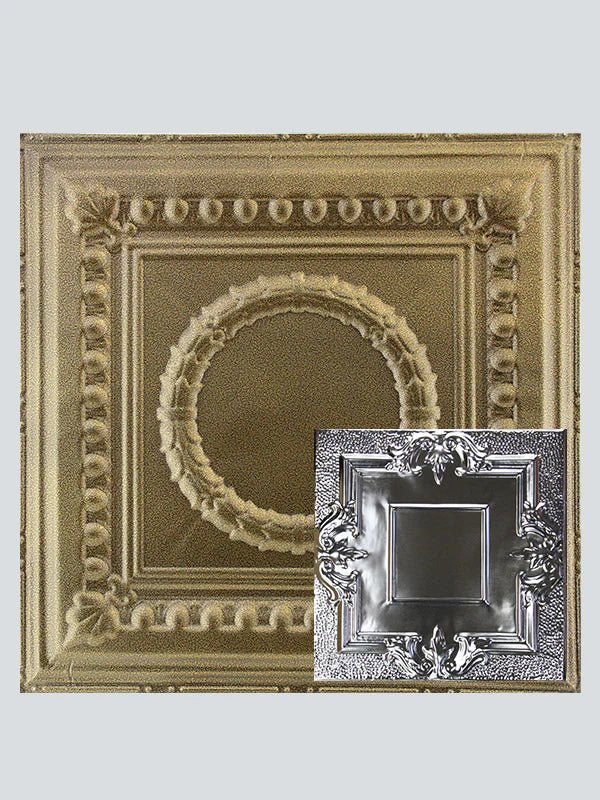 Metal Ceiling Tiles | Pattern 110 | Victorian Mirror - Gold Vein - Metal Ceiling Express