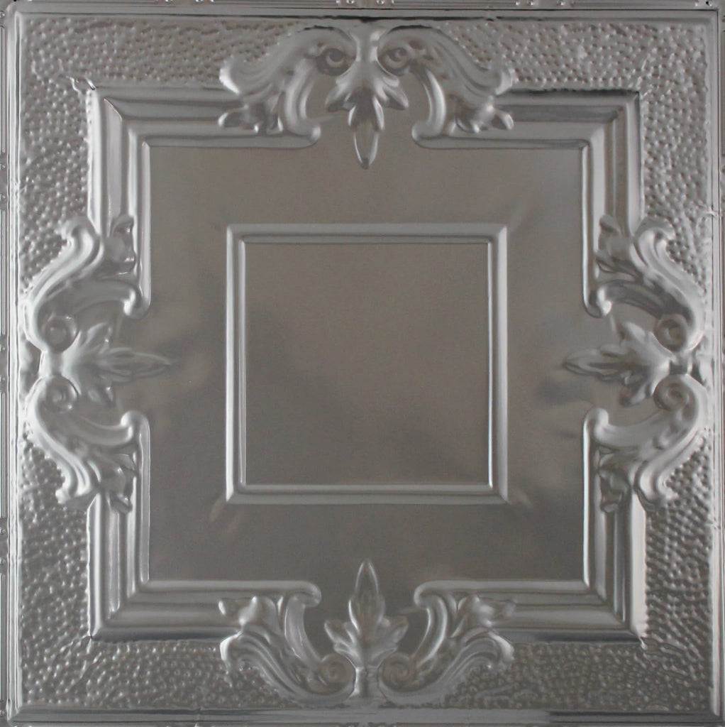 Metal Ceiling Tiles | Pattern 110 | Victorian Mirror - Gun Metal Grey - Metal Ceiling Express
