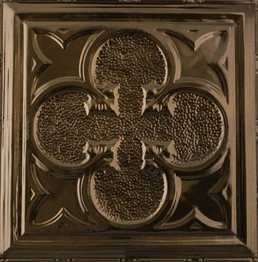 Metal Ceiling Tiles | Pattern 112 | Lucky Clover - Bronze Burst - Metal Ceiling Express